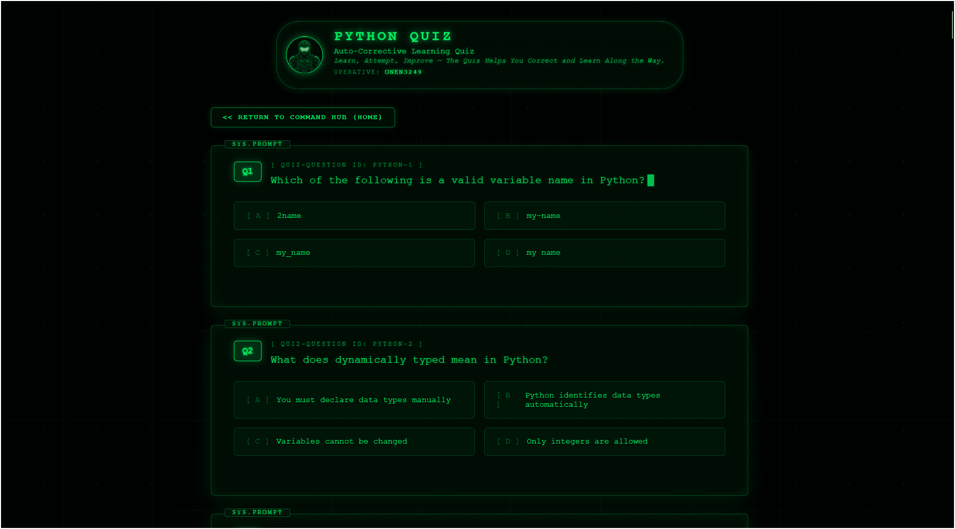 Python Quiz