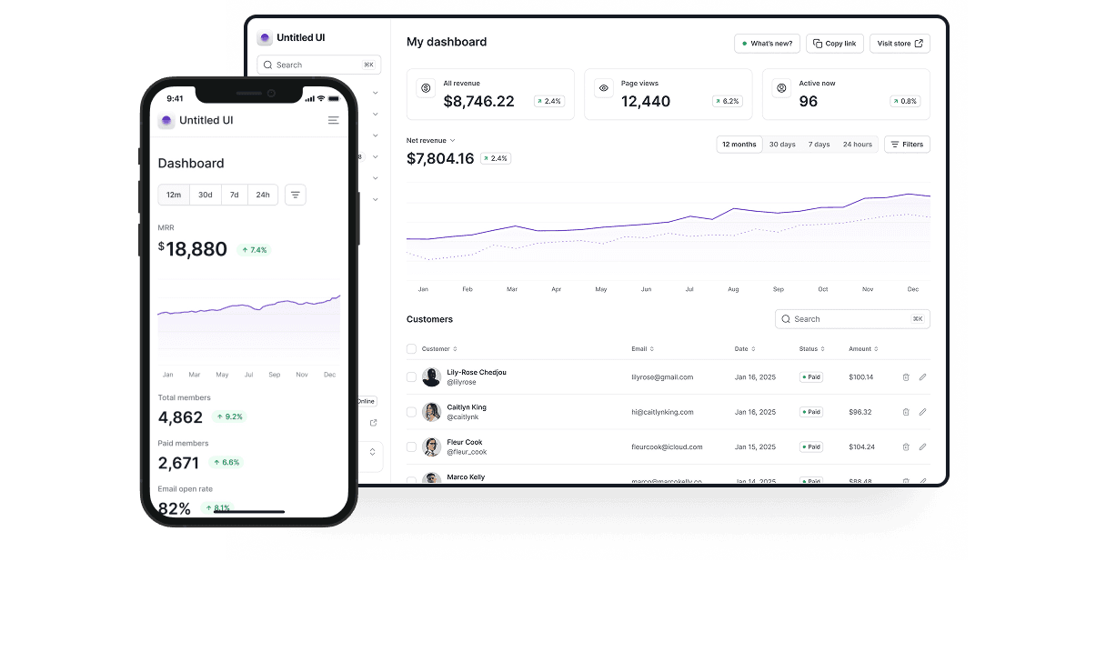 Advanced analytics dashboard preview