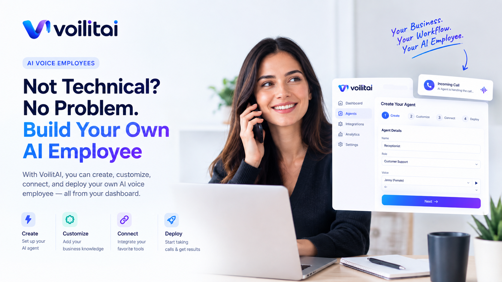 Not Technical? Build Your Own AI Voice Employee With VoilitAI