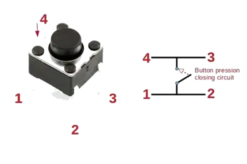 Push button pinout
