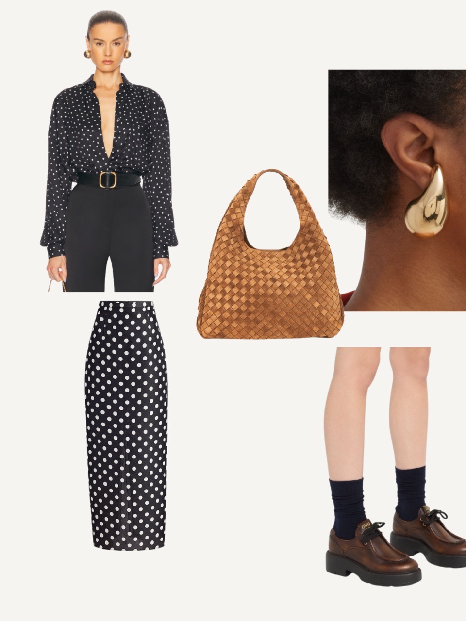 Polka-Dot City Chic Look