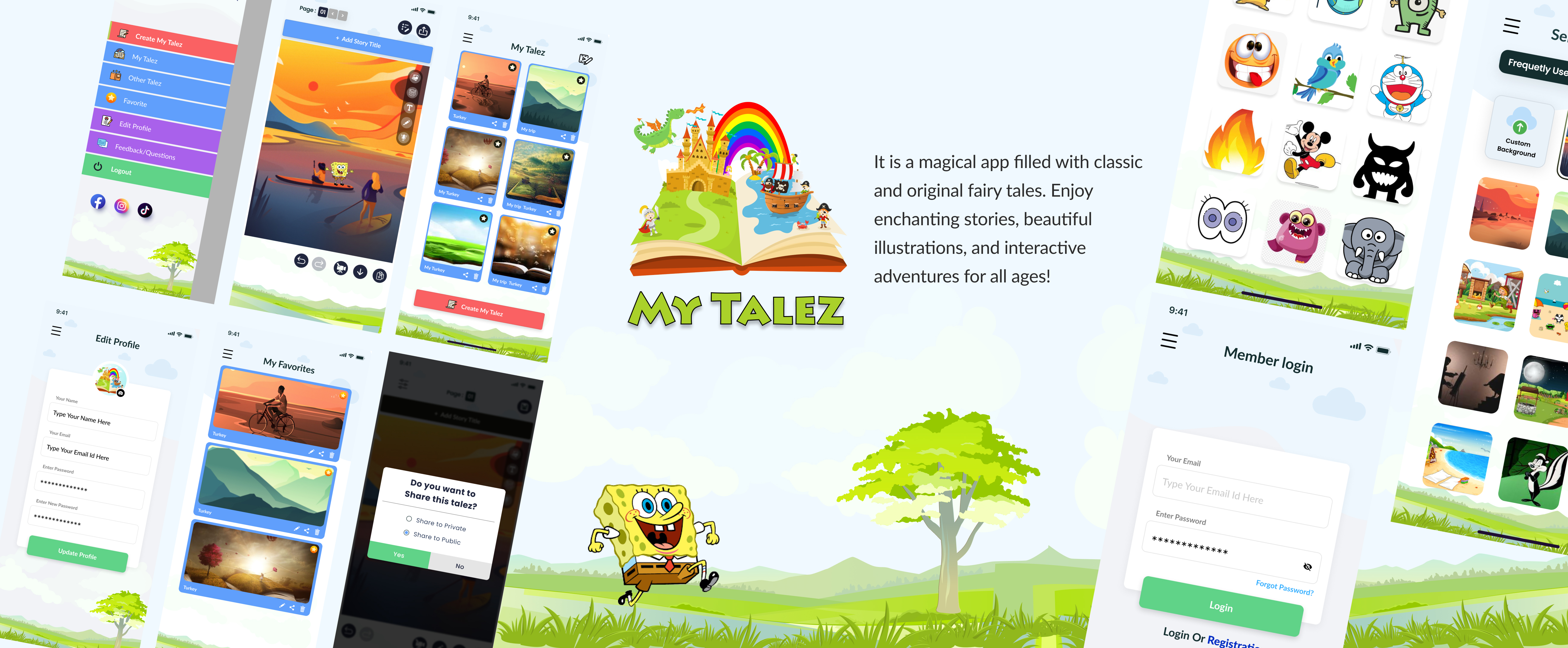 My Talez app – magical fairy tale stories with illustrations, interactive adventures, and fun reading for all ages