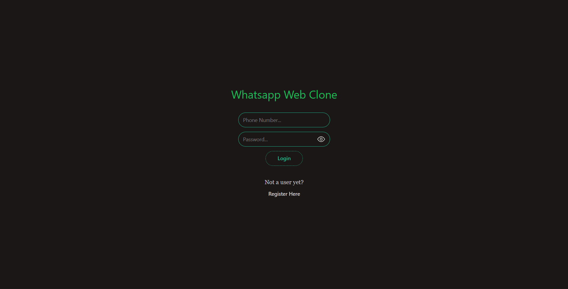 WhatsApp Web Clone Preview