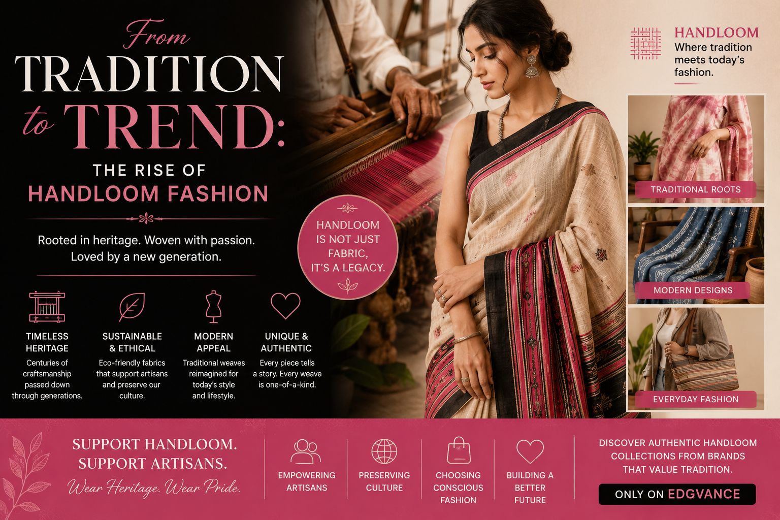 From Tradition to Trend: The Rise of Handloom Fashion