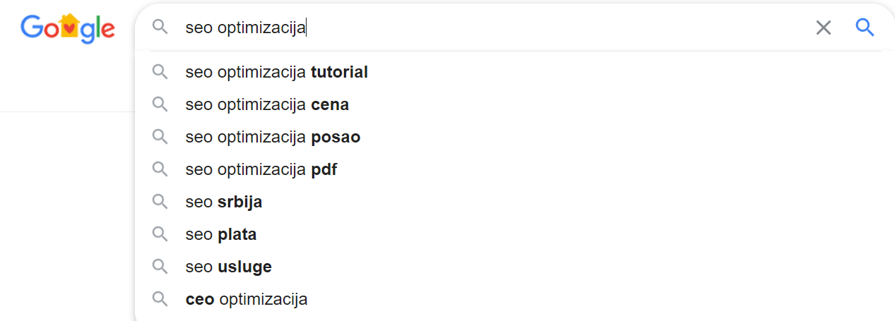 google suggestions