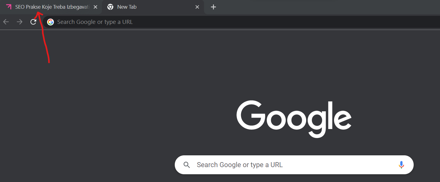 title tag browser