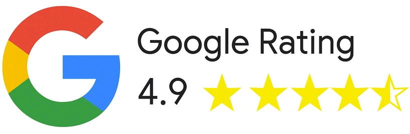 Google Rating: 4.9 out of 5