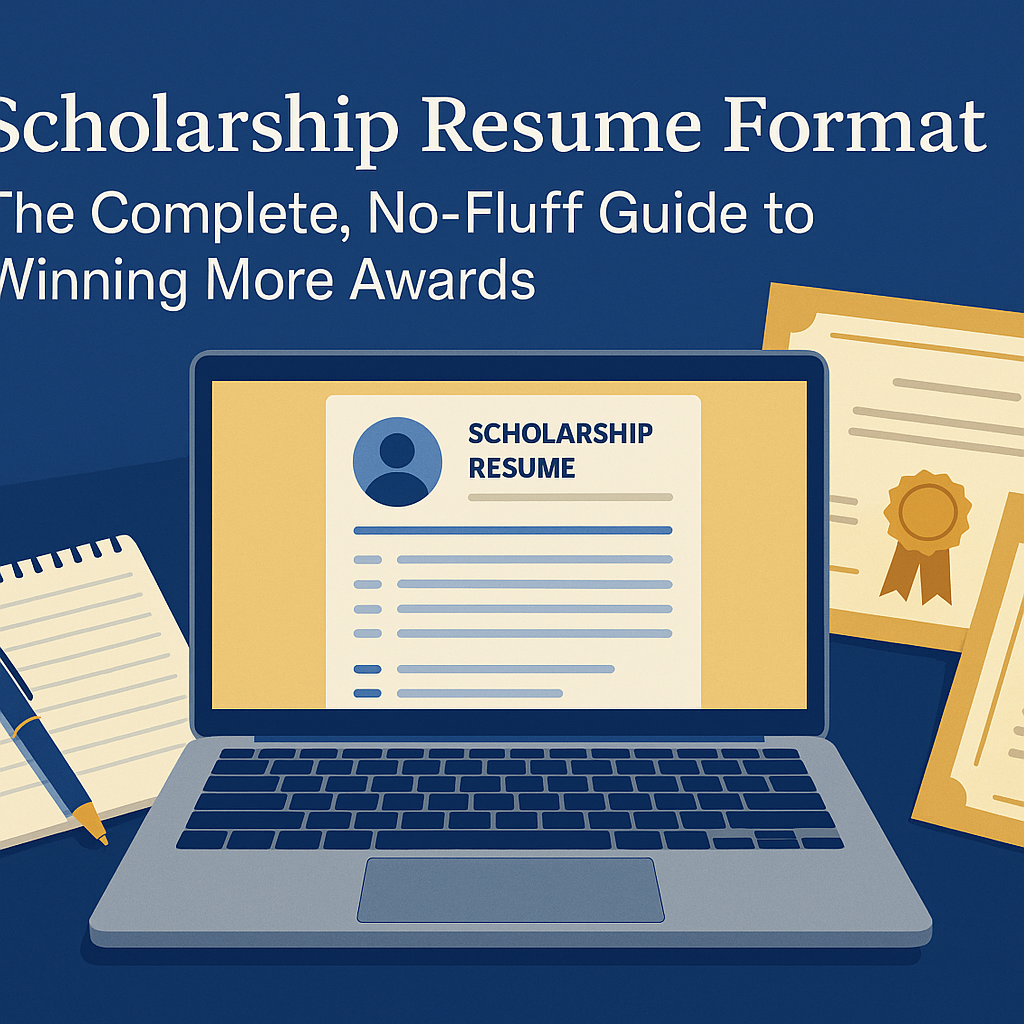 Scholarship Resume Format: The Complete, No-Fluff Guide to Winning More Awards