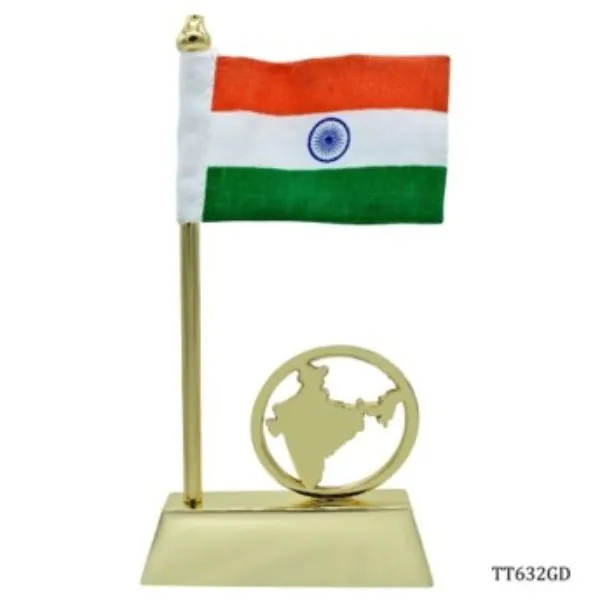 National Desktop Flag With India Map