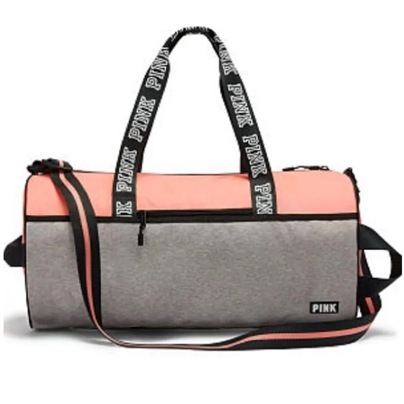 Secret Pink Duffle Bag Orange Gray