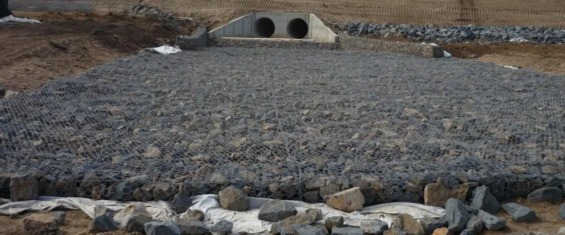 Rọ thảm đá trong công tác lót kênh mương thủy lợi và bảo vệ đê điều