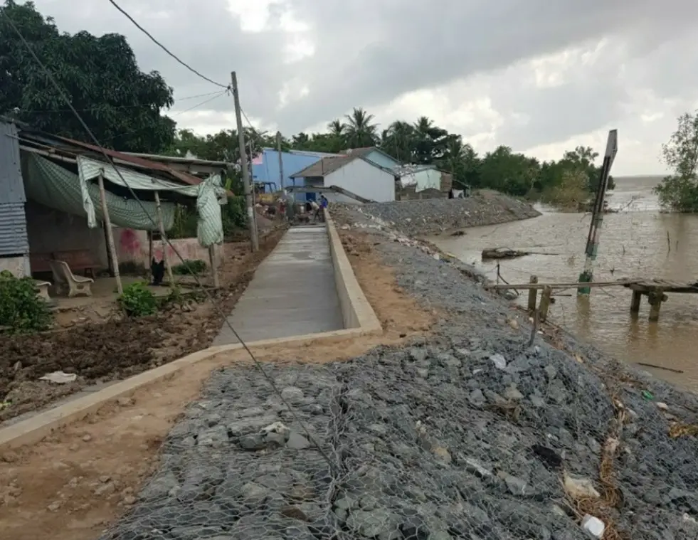 Rọ thảm đá trong công tác lót kênh mương thủy lợi và bảo vệ đê điều