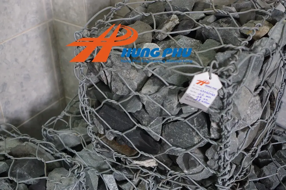 Rọ thép - Hay còn gọi là rọ đá lưới thép xoắn đôi, giải pháp kè mềm trong xây dựng tường chắn trọng lực