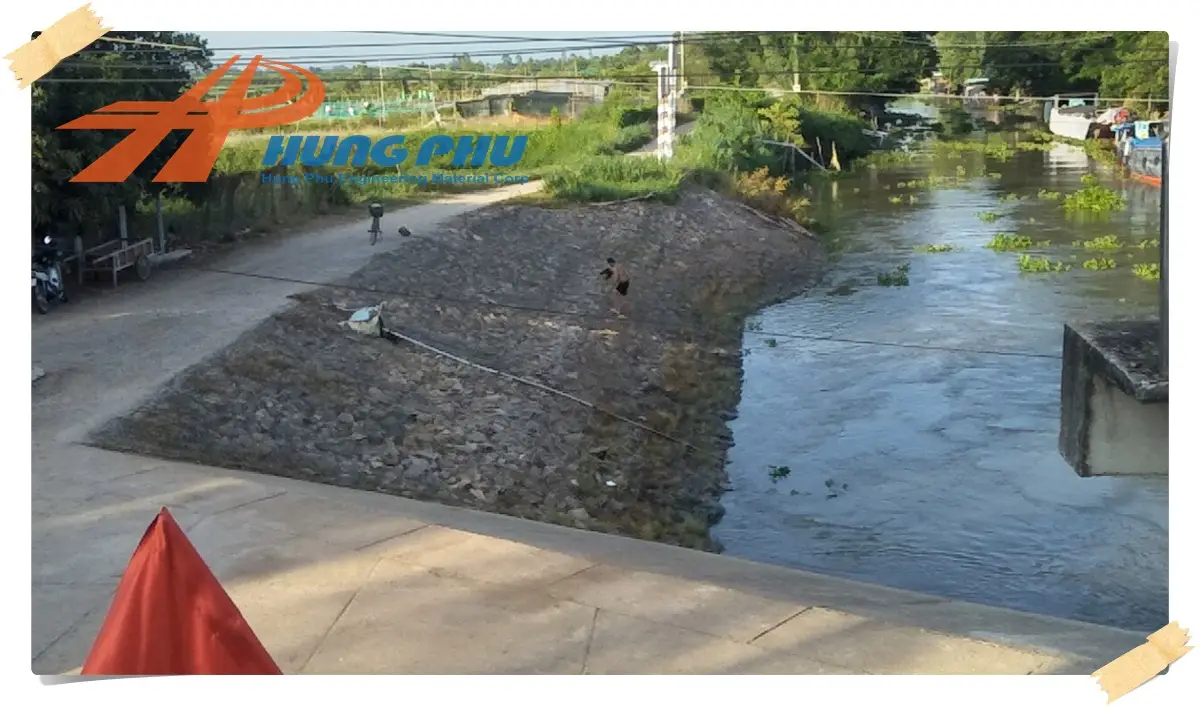 Thảm rọ đá Giải pháp chống xói mòn kênh mương thủy lợi và bảo vệ môi trường