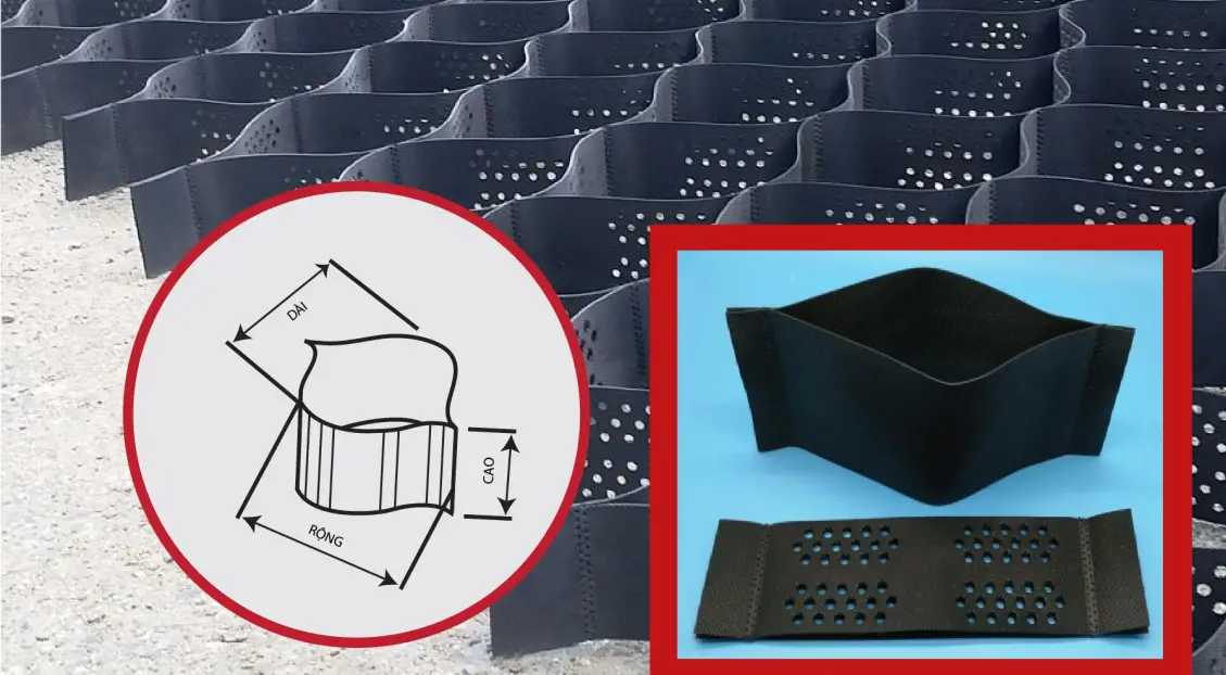 Báo giá ô địa kỹ thuật Geocell và những ứng dụng chính trong xây dựng hạ tầng 21 Báo giá ô địa kỹ thuật geocell