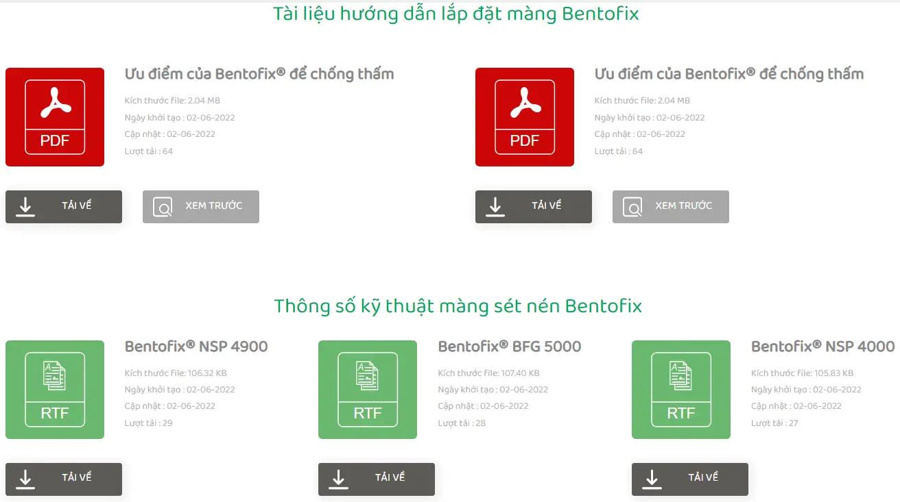 màng chống thấm Bentonite