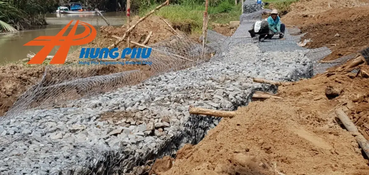 Rọ đá bờ kè - Những giải pháp tối ưu và những lưu ý khi sử dụng rọ đá và thảm rọ đá