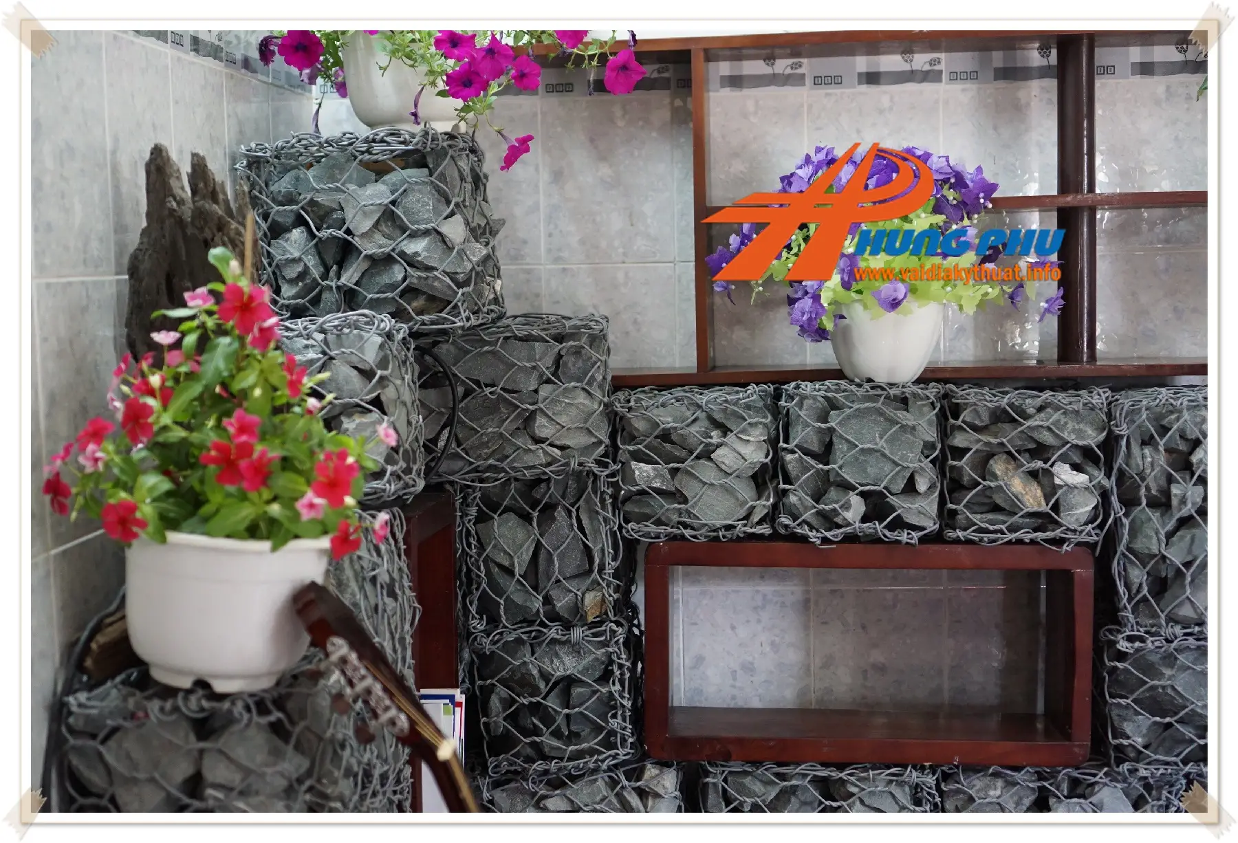 Rọ đá trang trí tường