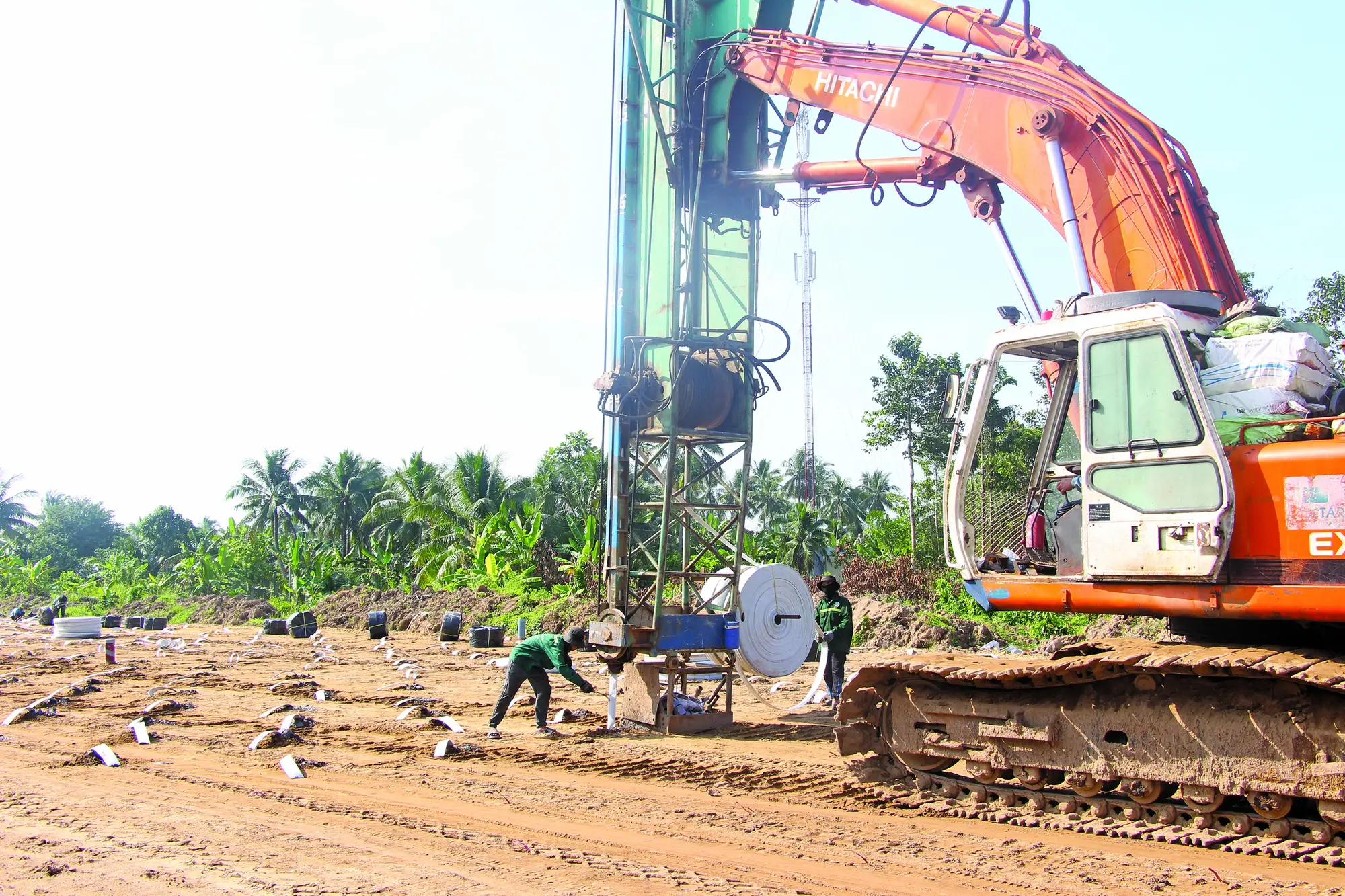 Thi công cắm bấc thấm - và các yêu cầu kỹ thuật trong thi công 