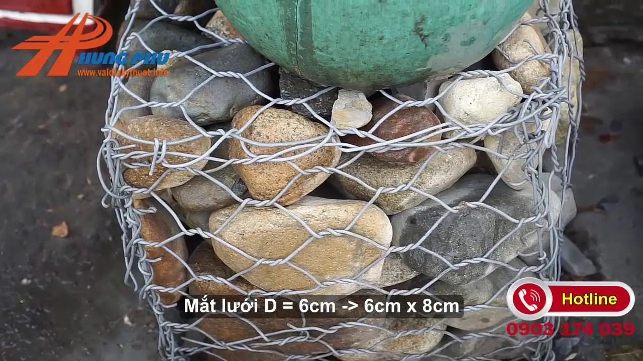 Các loại rọ đá mạ kẽm và tiêu chuẩn sản xuất từ Hưng Phú