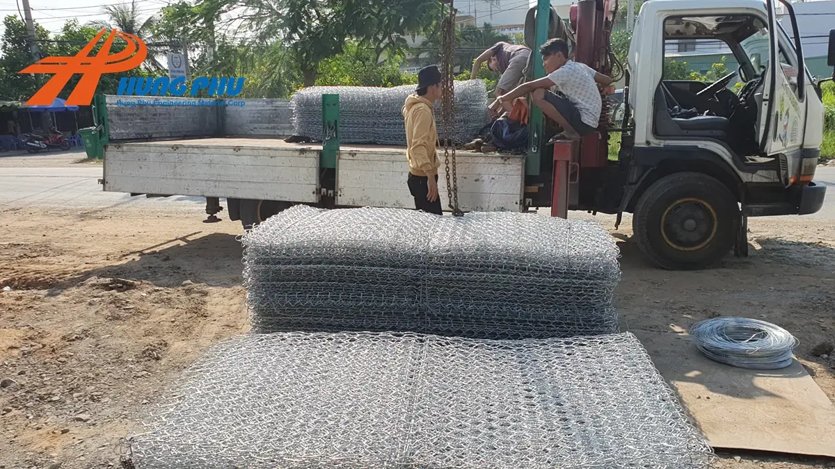 Các loại rọ đá mạ kẽm và tiêu chuẩn sản xuất từ Hưng Phú