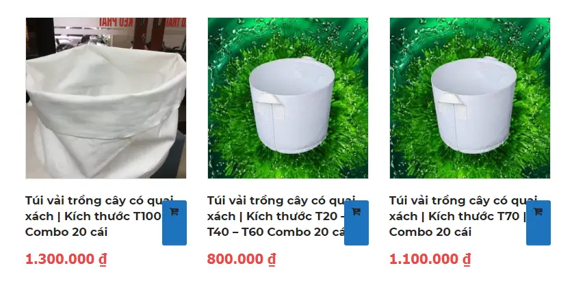 Túi vải địa kỹ thuật trồng cây