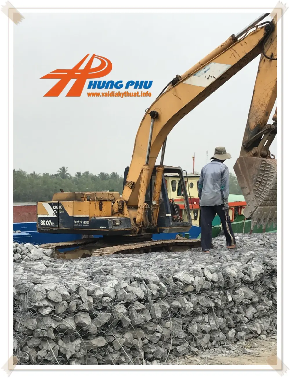 Thi công rọ đá dưới nước - Bí quyết thành công cho công trình bền vững