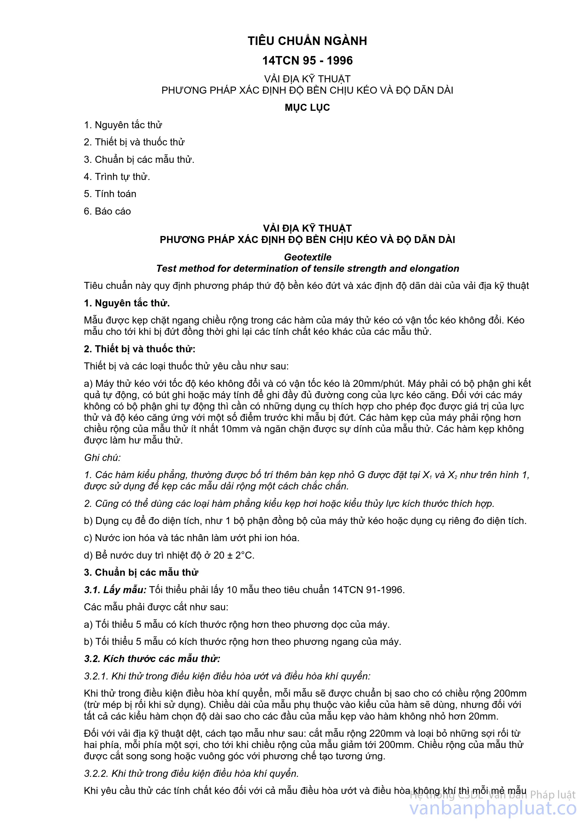 14 TCN 921996 - Vải Địa Kỹ Thuật - Chìa Khóa Cho Độ Bền Công Trình - Đánh Giá và Cập Nhật