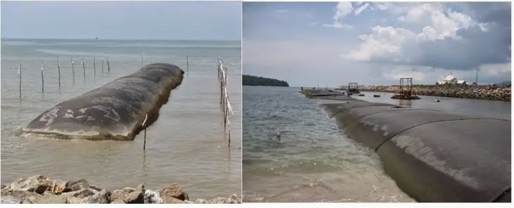 Ứng dụng ống địa kỹ thuật - Giải pháp xanh cho bờ biển