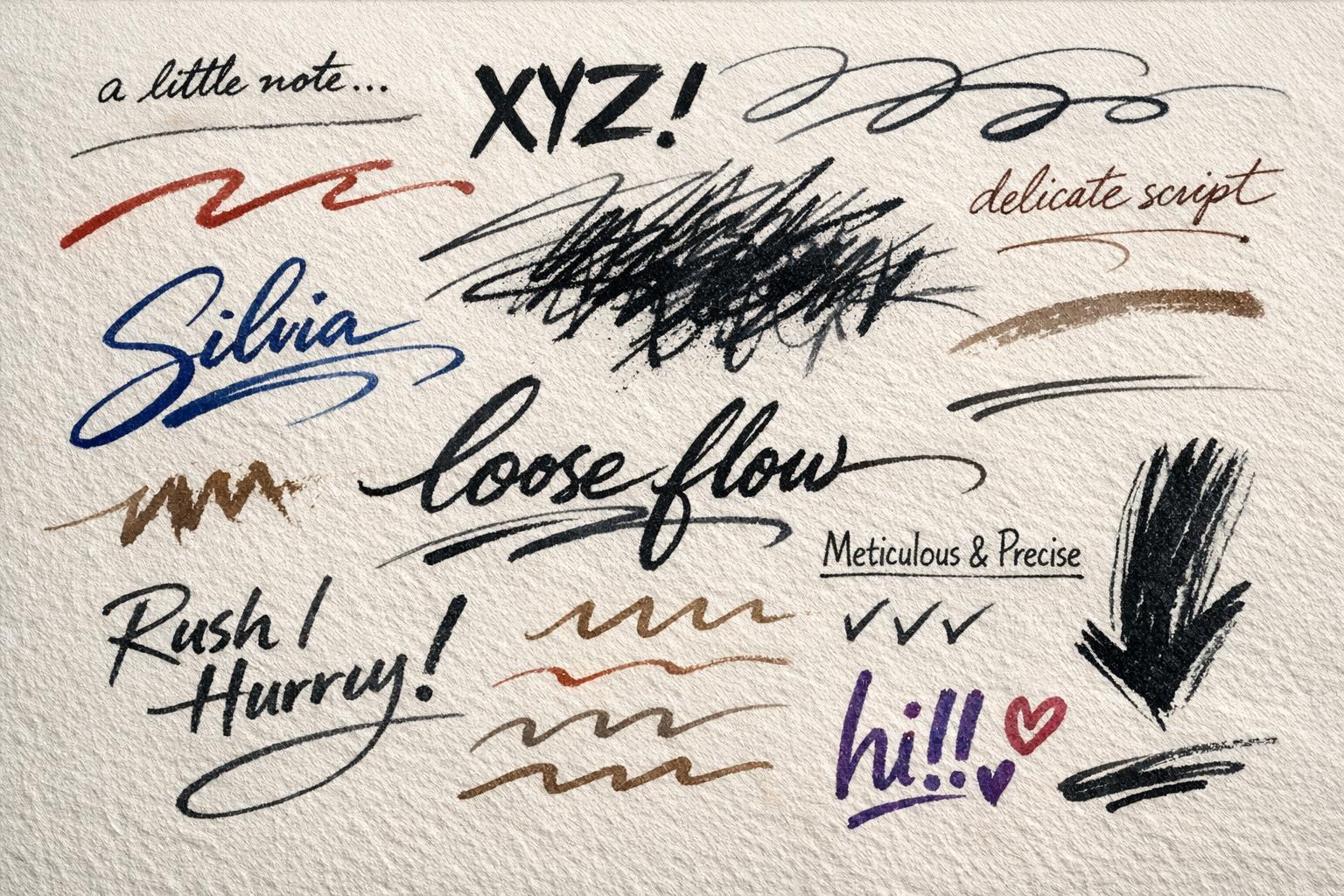 Abstract network of glowing neural pathways transitioning into handwriting strokes, symbolizing mind-brain interplay through handwriting modification  
