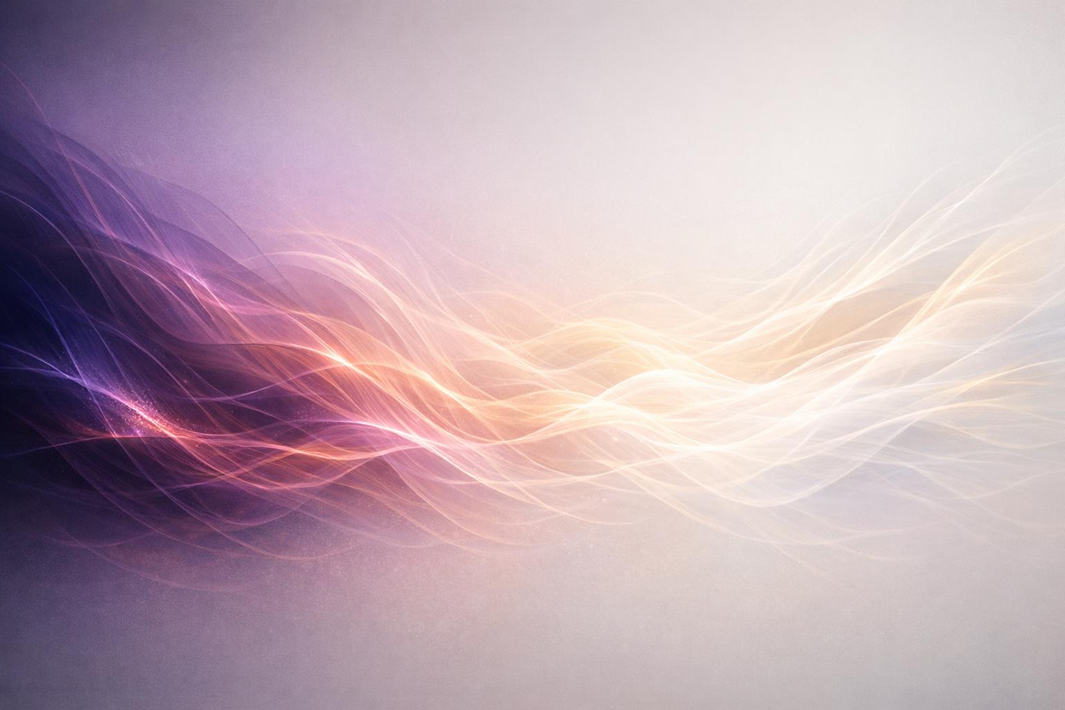 Abstract energy waves shifting from dark to light colors representing the concept of lower and higher spiritual vibrations.
