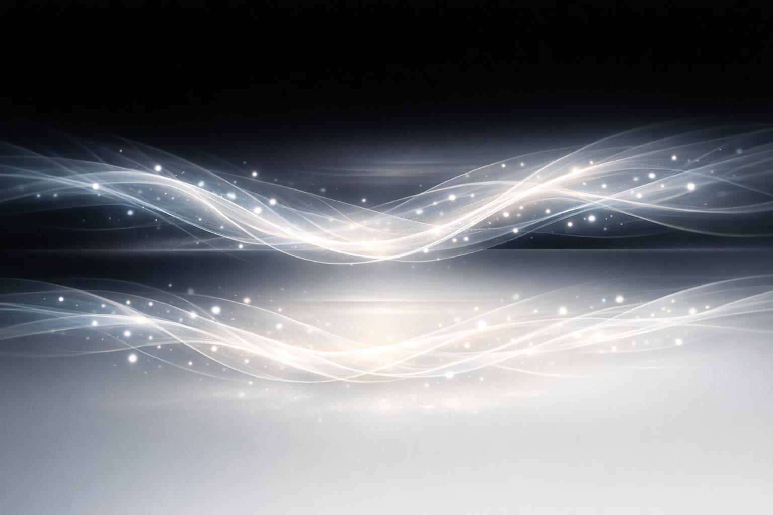 Holographic outline of a human figure formed by light strands and glowing biophoton fields, symbolizing the etheric double and the connection of matter and light.