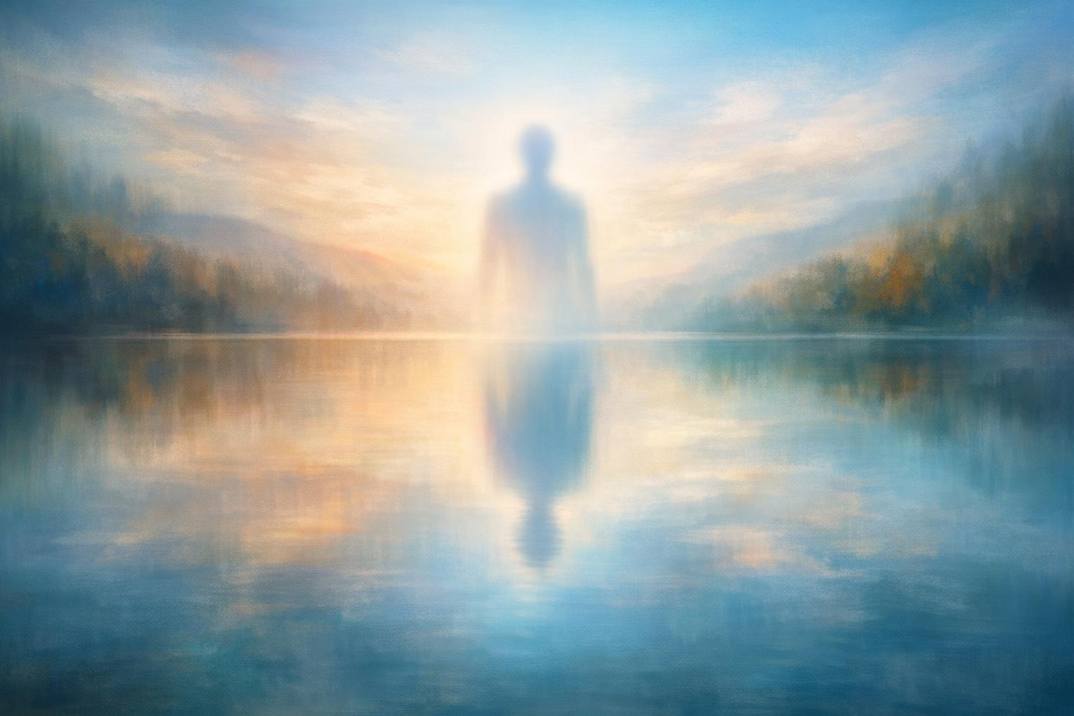Abstract image depicting transparent intersecting paths leading to a central light, illustrating responsibility as the foundation of power and divine alignment.