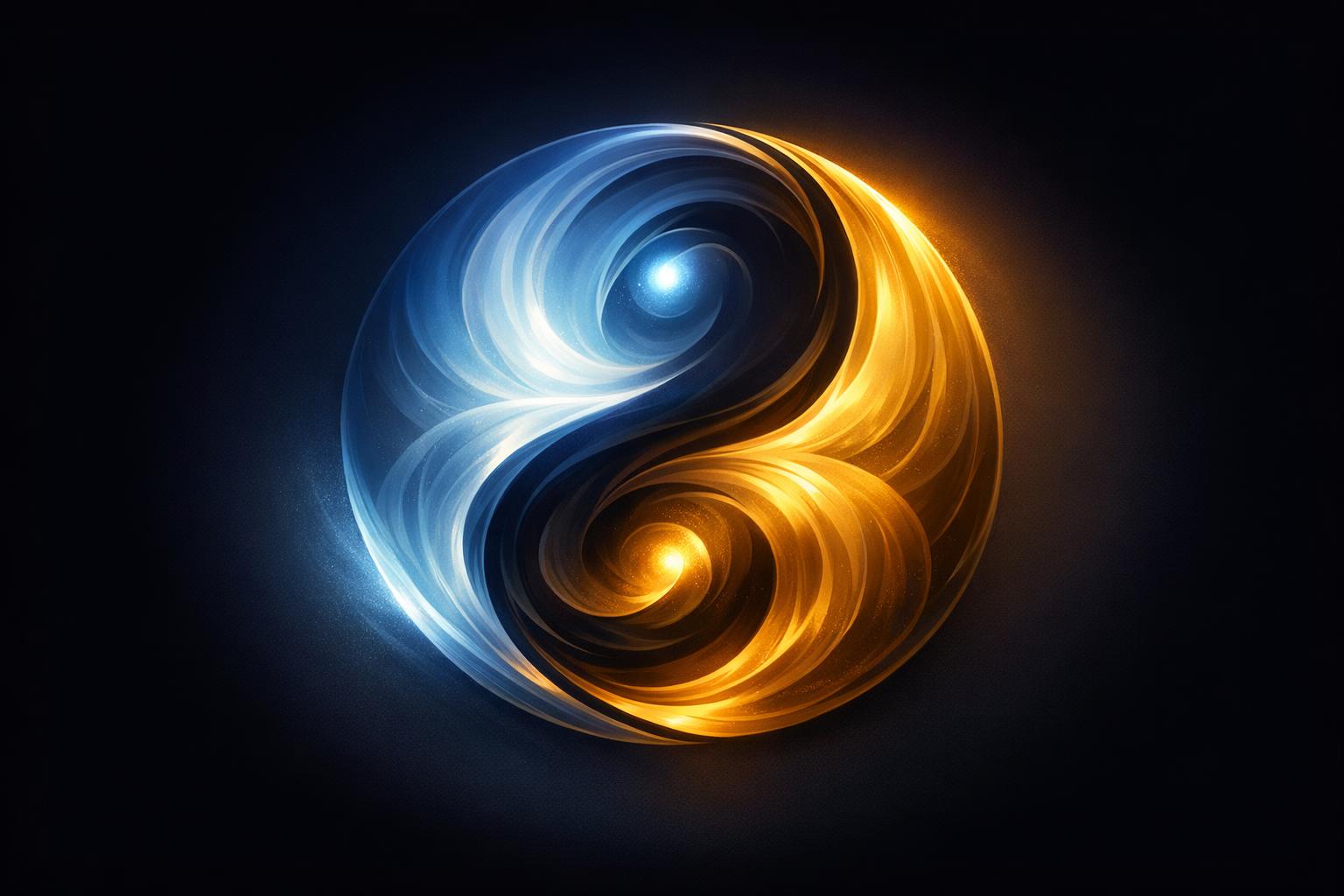 Calm, abstract architectural space expressing harmony between cosmic and personal dimensions of spiritual life