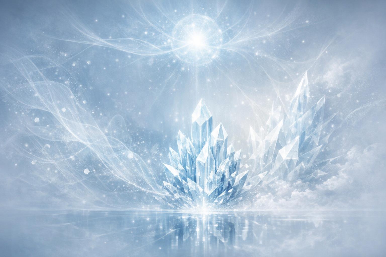 Symbolic illustration of flowing warm energy waves emanating from an abstract heart shape, representing emotion drawing reality into manifestation.