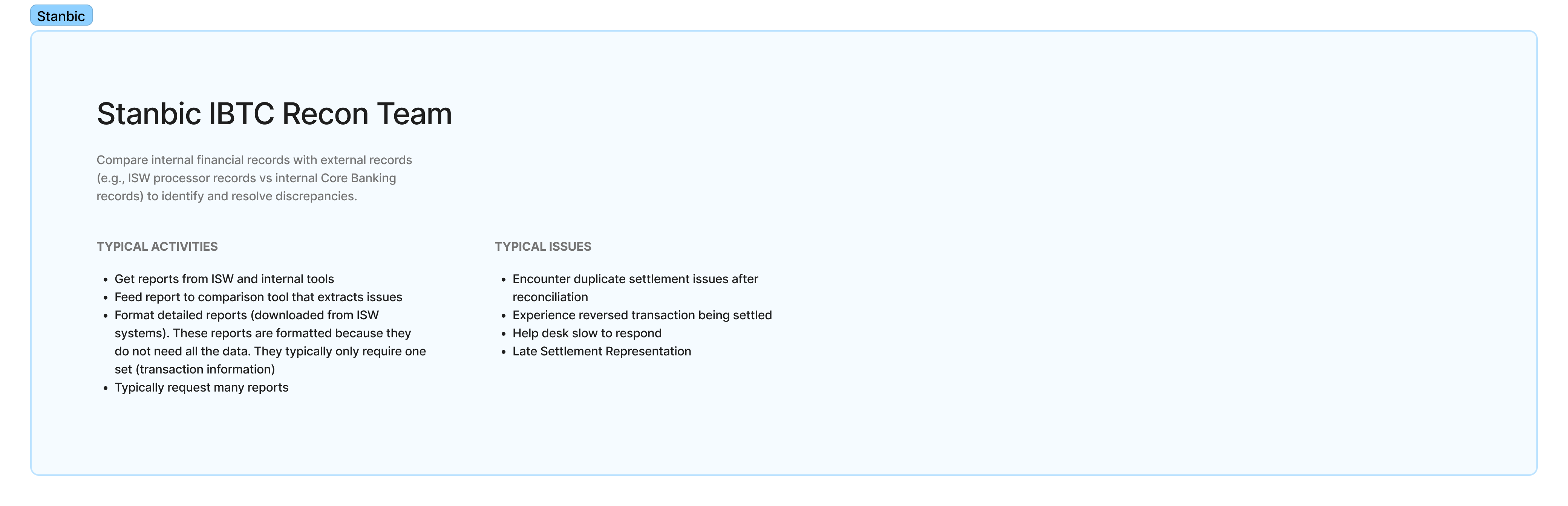 An image showing the Old Reports design in Extraswitch