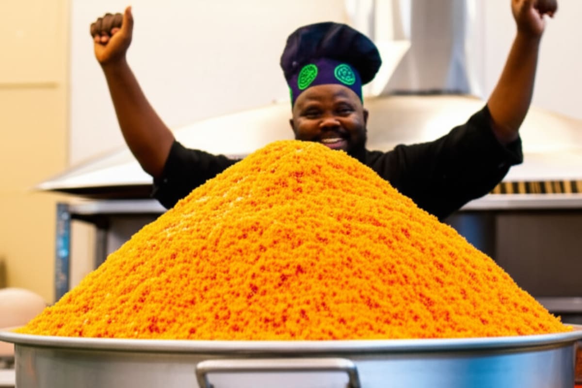 Nigerian Chef's Jollof Rice Breaks World Record!