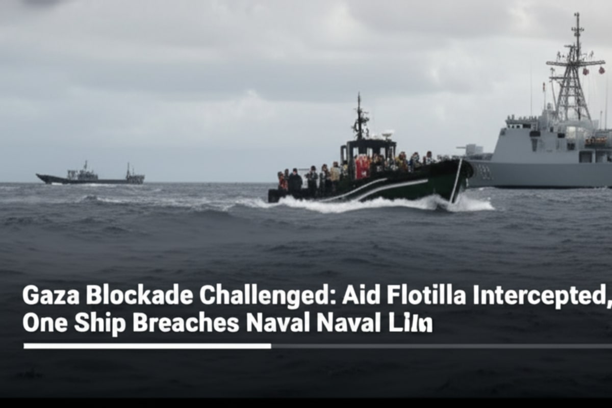Gaza Blockade Challenged: Aid Flotilla Intercepted, One Ship Breaches Naval Line