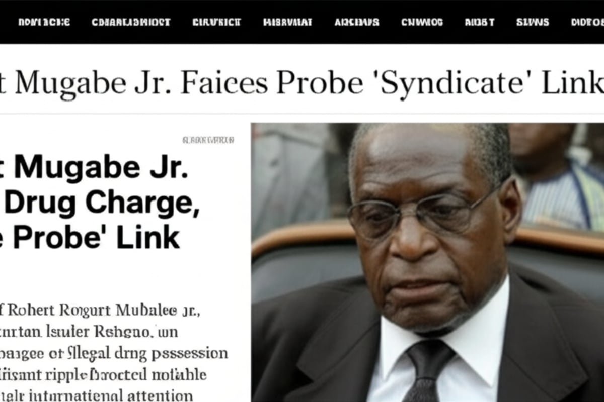 Robert Mugabe Jr. Faces Drug Charge, Police Probe 'Syndicate' Link