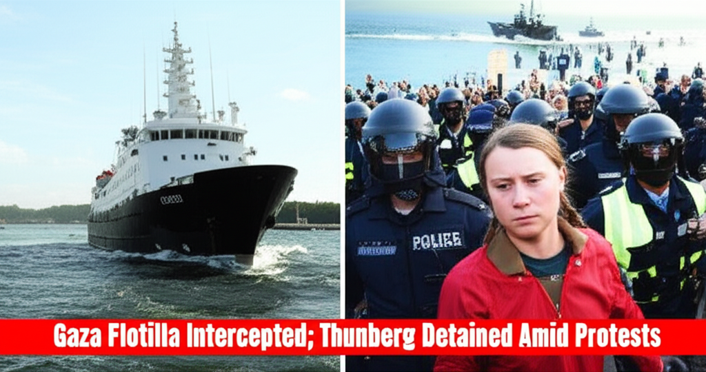 Gaza Flotilla Intercepted; Thunberg Detained Amid Protests