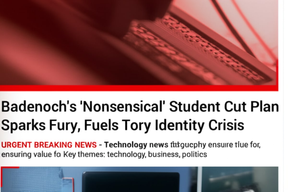 Badenoch's 'Nonsensical' Student Cut Plan Sparks Fury, Fuels Tory Identity Crisis