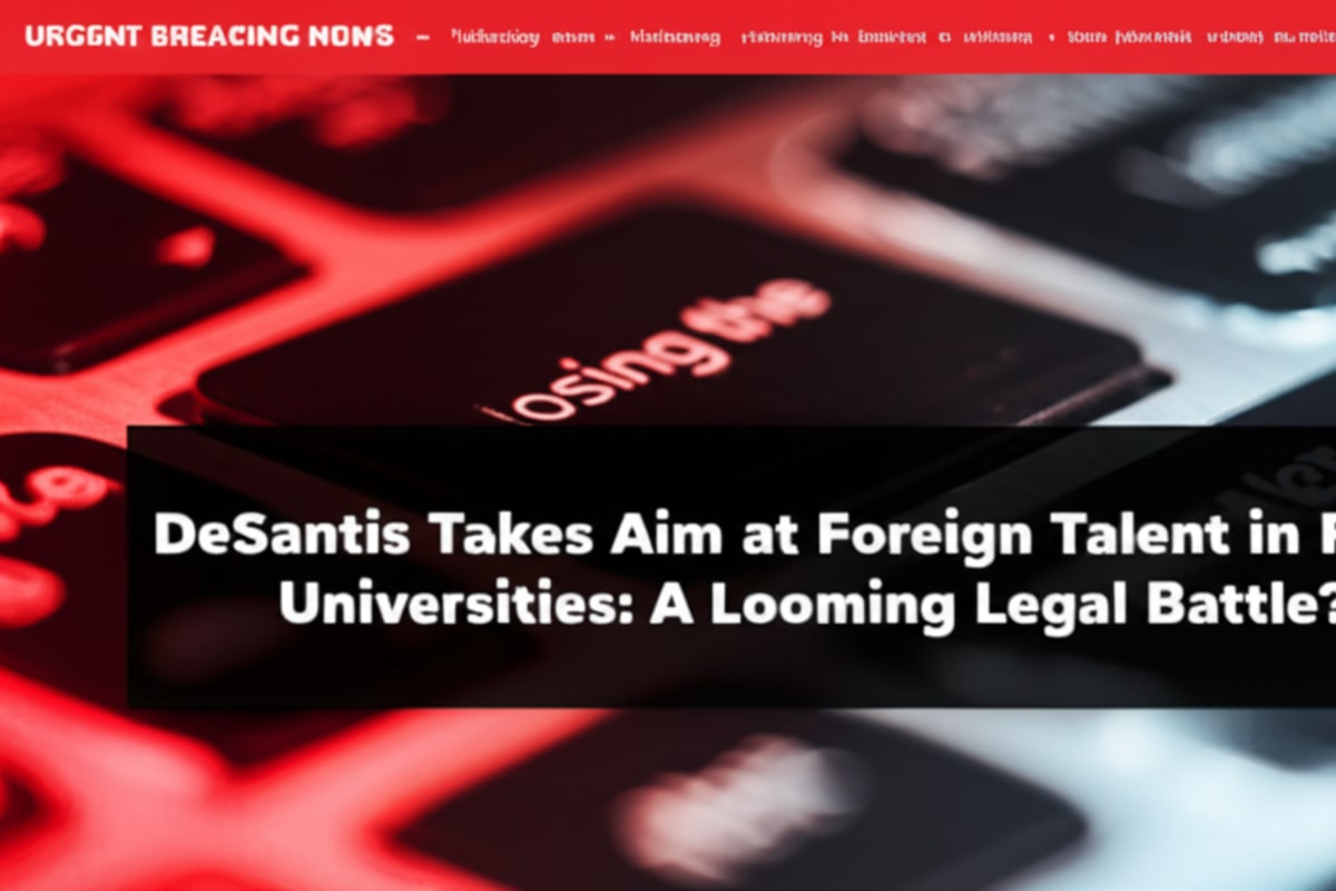 DeSantis Takes Aim at Foreign Talent in Florida Universities: A Looming Legal Battle?