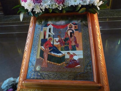 На приходе на Юго-Западе для поклонения верующих доступна особенная икона Рождества Пресвятой Богородицы