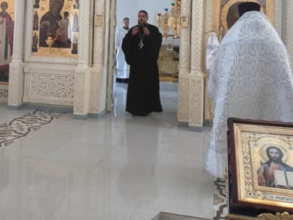 Всенощное бдение в Никольском кафедральном соборе г.Ардатова накануне Преображения Господня