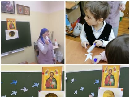 Ученики воскресной школы кафедрального собора провели творческое занятие, приуроченное ко дню памяти святителя Григория Паламы