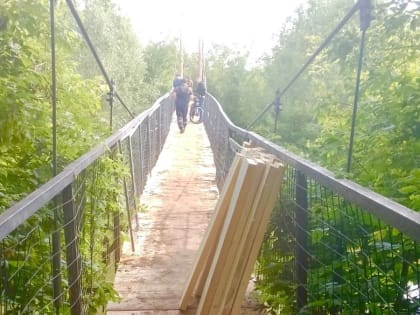 В столице Мордовии массово отремонтируют подвесные мосты