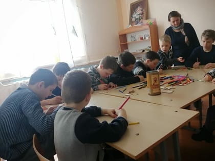 В Воскресной школе храма Рождества Христова села Троицк прошло занятие, посвященное празднику Благовещения