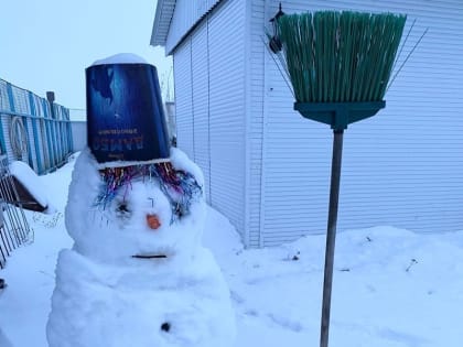 Снег растаял, а снеговики остались 