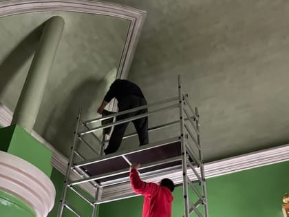 Своды храма в Мордовии очистили от копоти перед Днем Святой Троицы 