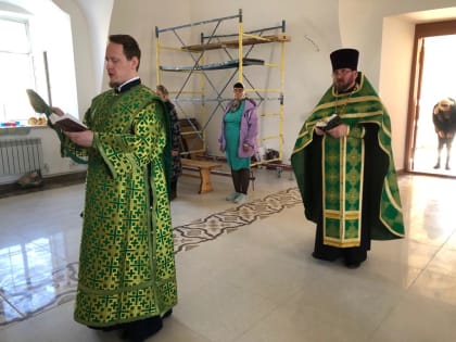 Всенощное бдение в Никольском кафедральном соборе г.Ардатова накануне Недели ваий